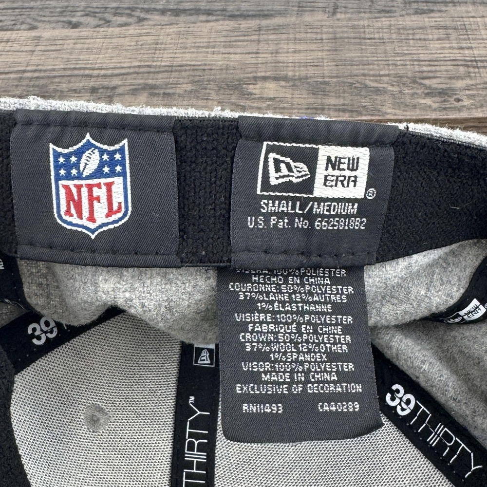 New York Giants Hat‎ Cap Fitted Mens Medium Gray NFL Football 39THIRTY New Era - Picture 7 of 7